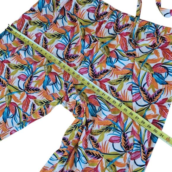 Women's 3X Wide Leg Island Lounge Pants Tropical Floral Flowy Relaxed - Picture 14 of 16